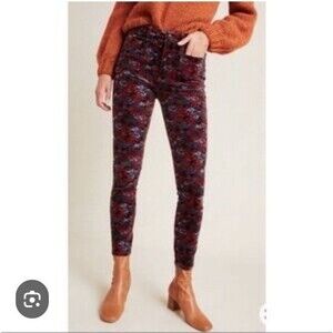 Pilcro Multicolor Corduroy High Rise Skinny Jean Sz 27